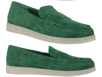 Gillian Suede Shoes Green Hinako 