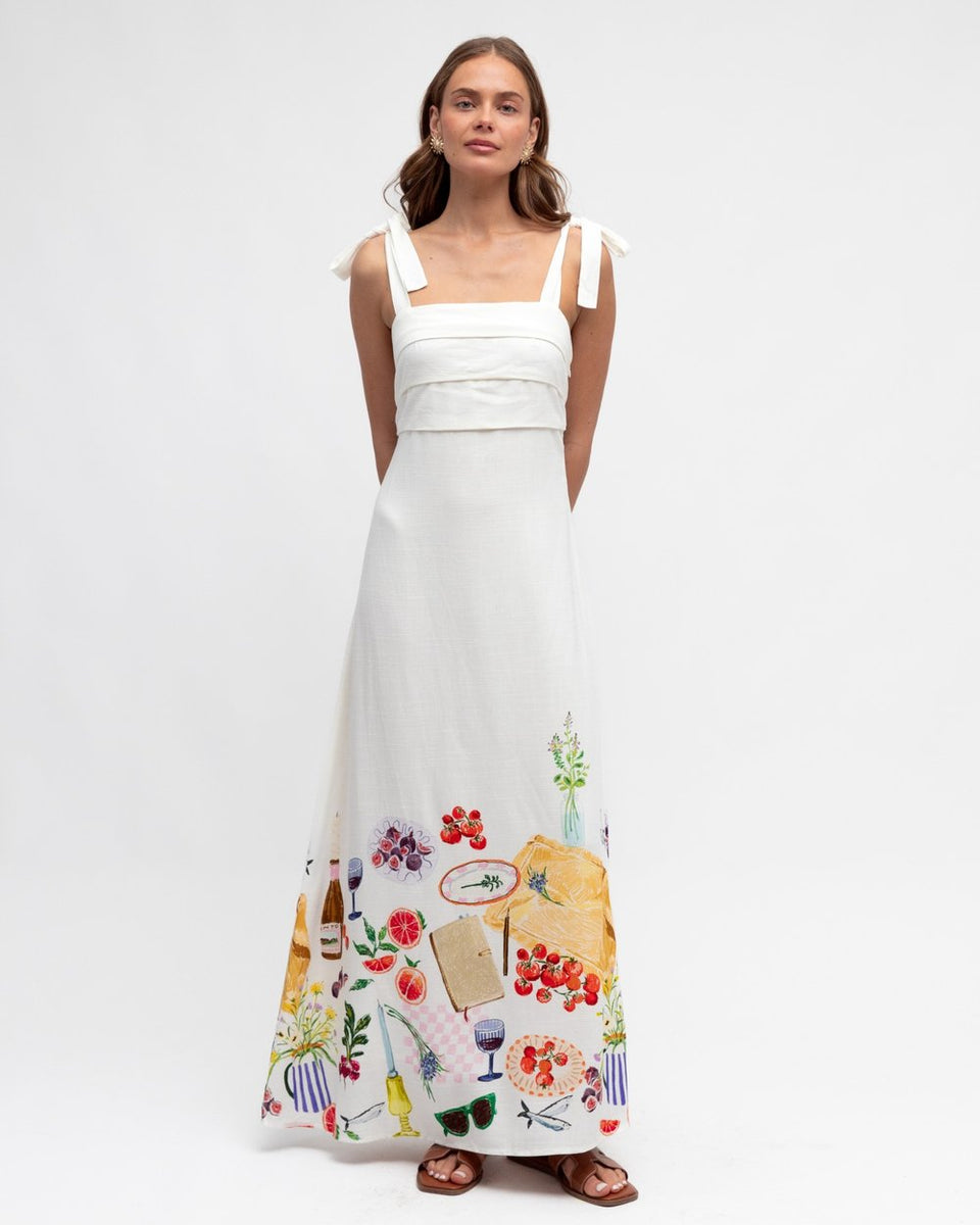 paper heart dress Primavera Maxi White Floral Azazie Alani Ready to Size:XL (17-17.5 34/35) shopallclothing