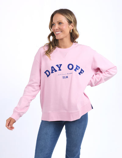 Elm Lifestyle Day Off Crew in soft pink