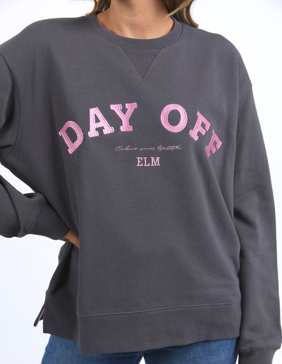 Day Off Crew in Washed Black from Elm Lifestyle