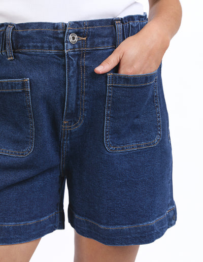 Elm Lifestyle Lennox Denim Shorts close-up of pockets