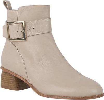 Henley Leather Boots from Isabella ain a natural bone colour
