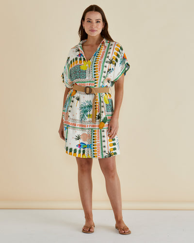Archer Dress Paradise Print – Styled Front Look