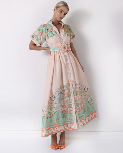 Auroa Cove Maxi Dress Mia Milani – full length maxi dress front view for semi-formal occasions