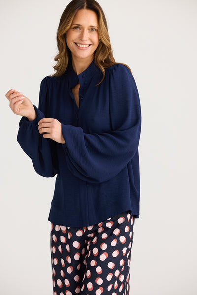 Penny Blouse in navy Blue from Brave+True