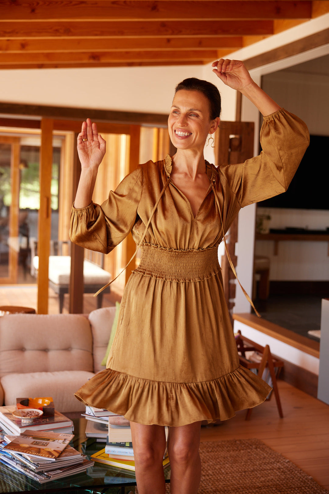 Freya Dress in Bronze Freya Dress in Bronze