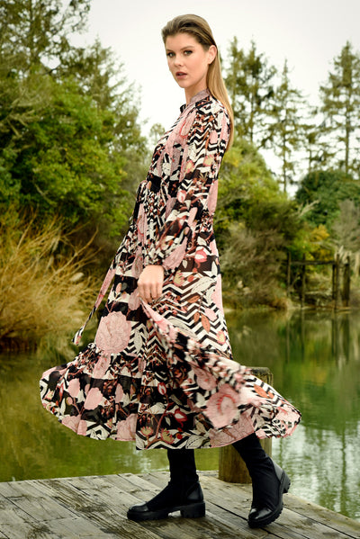 Just One Thing Dress Floral Lines - Curate by Trelise Cooper