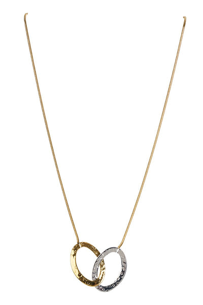 Francia Necklace Linked with gold and silver rings – Eb&Ive at Binny Bowe Boutique