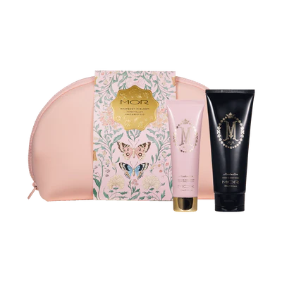 MOR Rhapsody in Bloom Gift Set with cosmetic bag, hand cream and body lotion