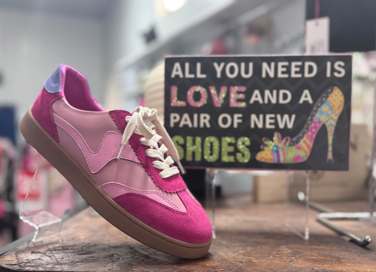 Hinako Castro Leather Sneakers - Pink – Binny Bowe Boutique