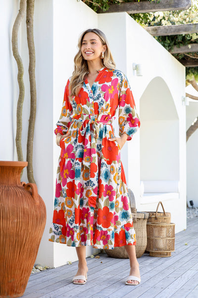 Joop and Gypsy Dobby Floral Print Maxi Dress