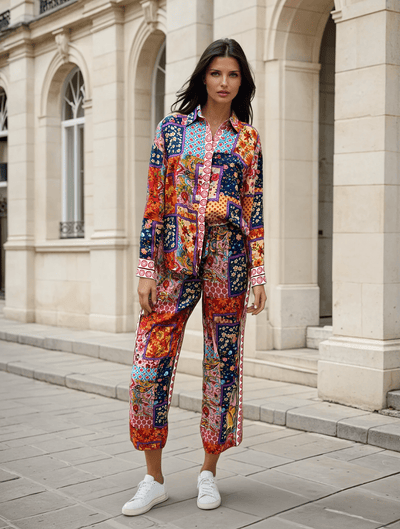 Patch Print Matching Shirt and Pants Set from Joop and Gypsy
