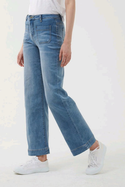 Italian Star Macey Jeans in light denim wash. 