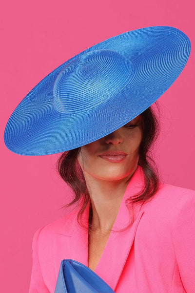 Morgan & Taylor Mona Plate Hat Royal Blue front view