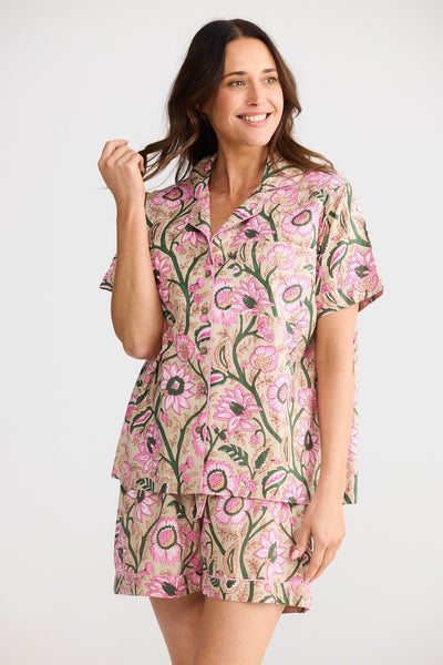 Namaste Pyjama Set Fleur Print Holiday – front view