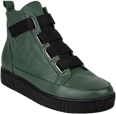 Hinako Piper Leather Boot in Forest Green