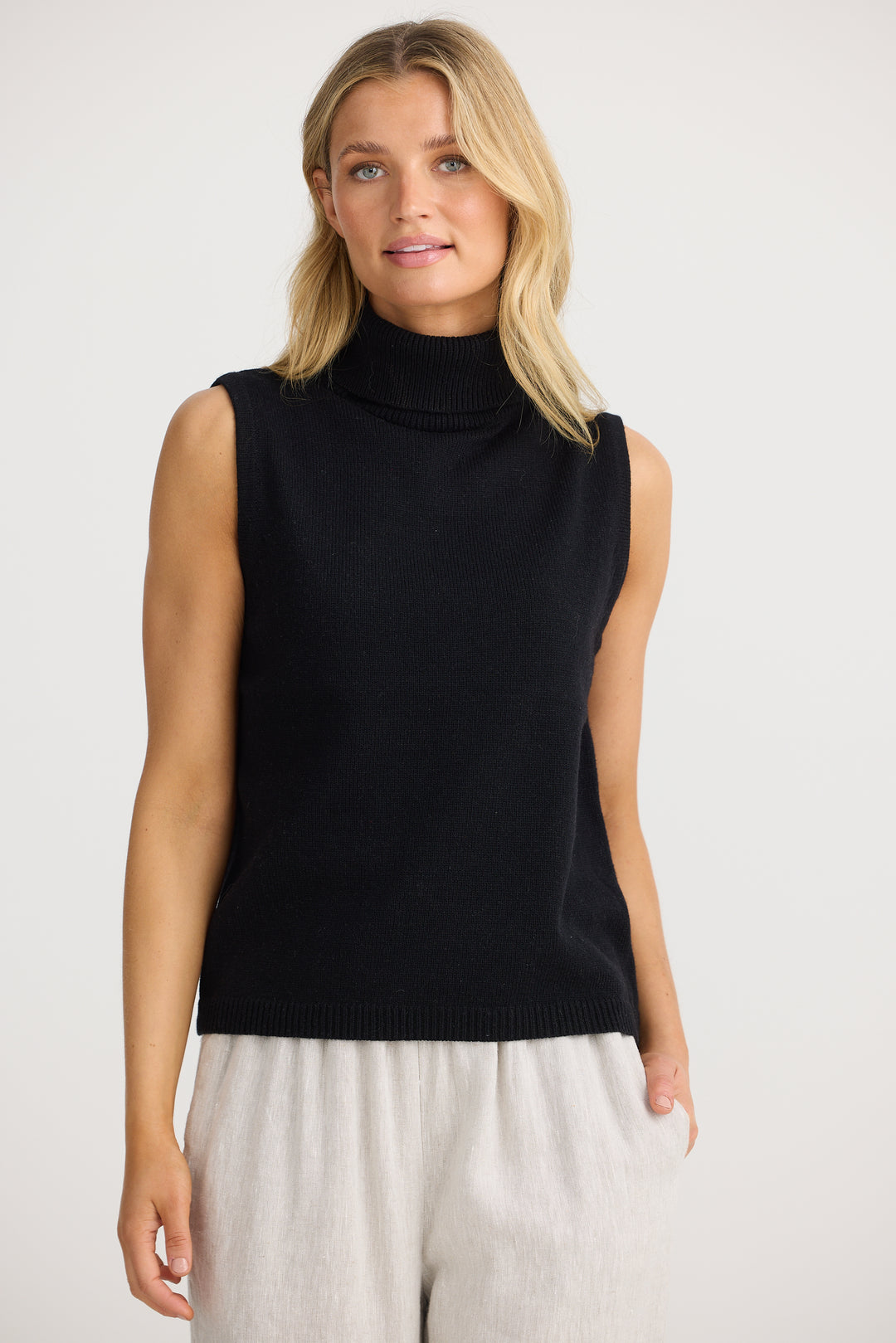Lawrence Sleeveless Knit Top | Oatmeal Lawrence Sleeveless Knit Top | Oatmeal