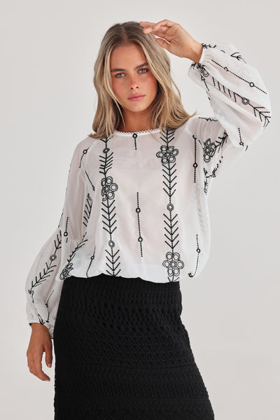 Sundown Top in an Off White from Talisman. 
