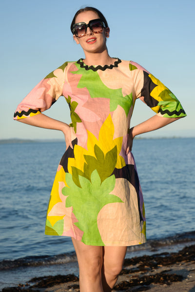 Curate Continental Shift Dress Floral front view – Binny Bowe