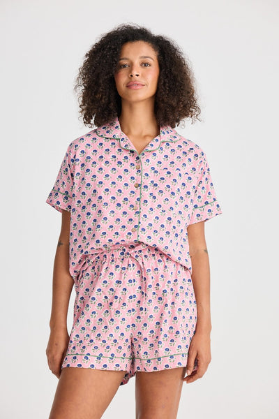 Close up and detail of floral pattern Holiday Namaste Pyjama Set