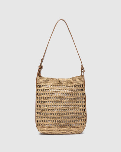 Louisa Shoulder Bag Natural Tan by Louenhide – front view