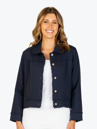 Maglia Linen Jacket in Navy 