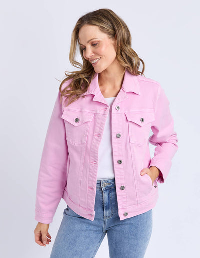 Tilly Jacket Pink by Elm Lifestyle – Front view with button-down closure and chest pockets